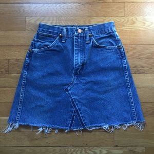 Vintage Wrangler Medium Wash Miniskirt, Sz 25